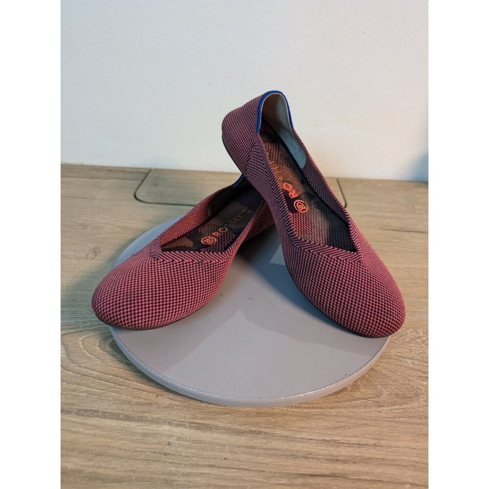 Rothy’s Womens Size W 10 Flats Knit Rose Pink Double Stitch Round Toe
